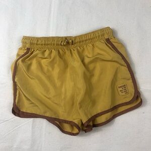 Vintage Style Swim Trunk Shorts Zara Yellow and Brown Lined (6)